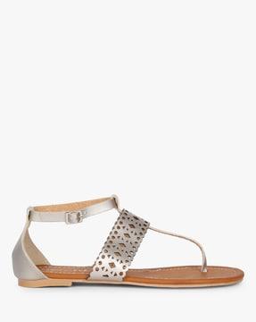 t-strap flats with cutouts