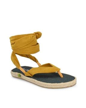 t-strap sandals with ankle-strap