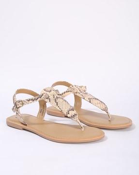 t-strap sandals with slingback