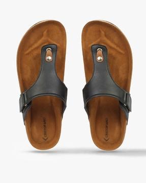 t-strap sandals with velcro closure