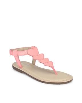 t-strap sandals with velcro fastening
