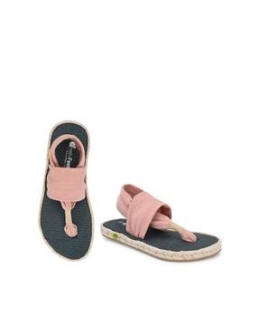 t-strap sling-back sandals