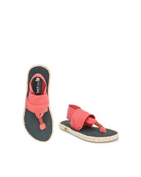 t-strap sling-back sandals