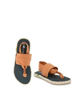 t-strap sling-back sandals