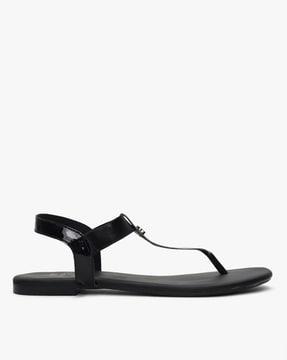 t-strap slingback flat sandals