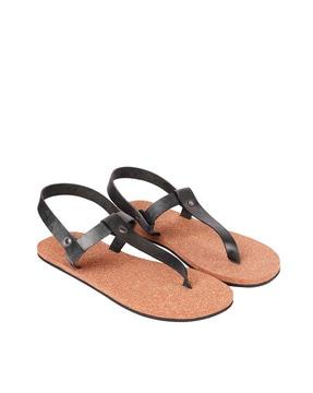 t-strap slingback flat sandals