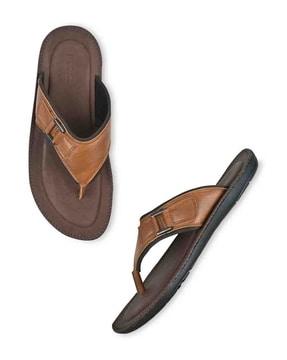 t-strap slip-on flat sandals