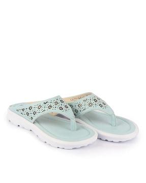 t-strap slip-on flip-flops