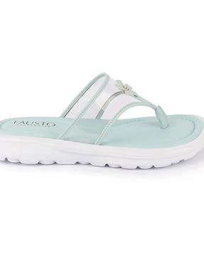 t-strap slip-on flip-flops