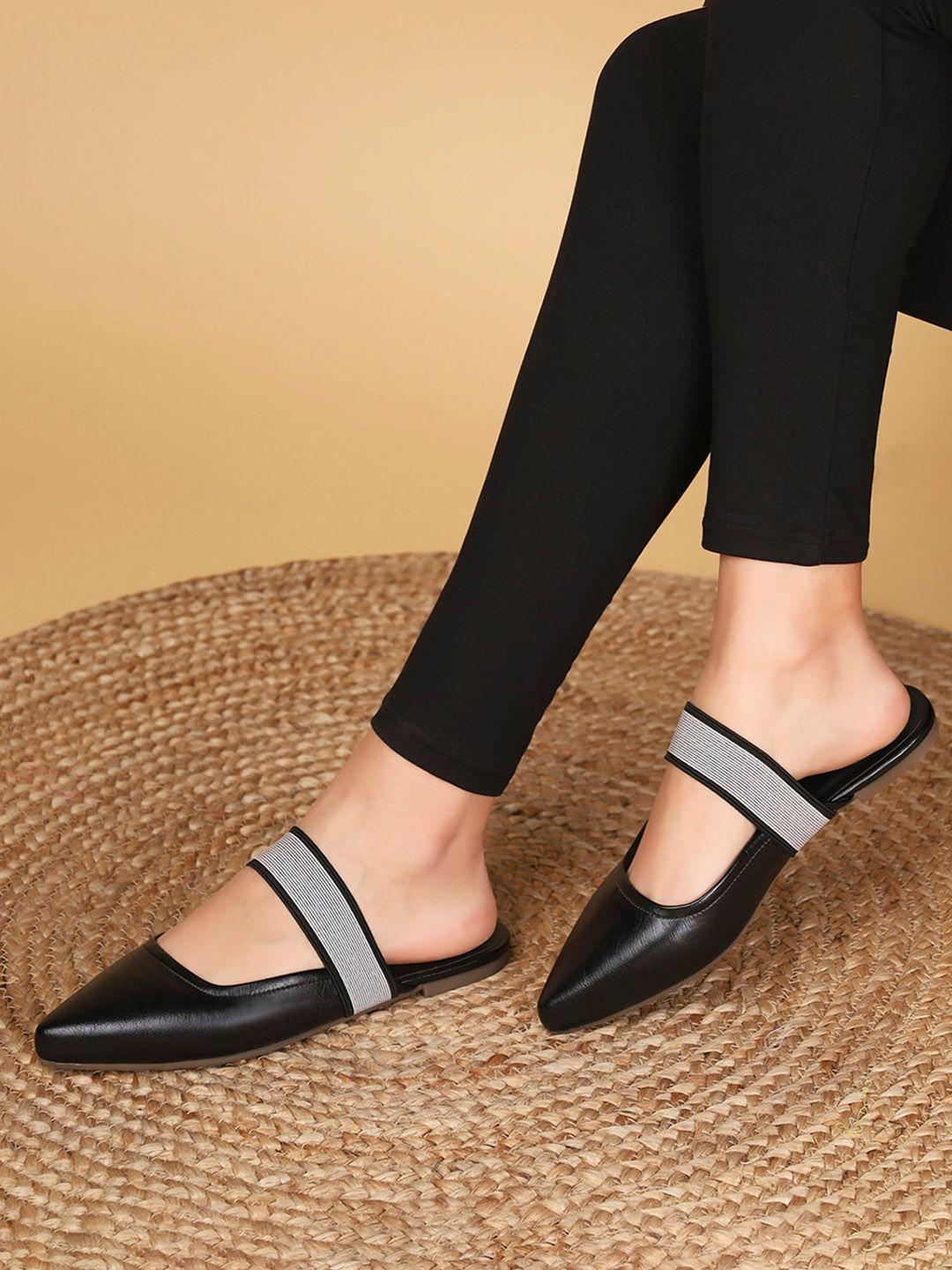 t.eleven pointed toe mules