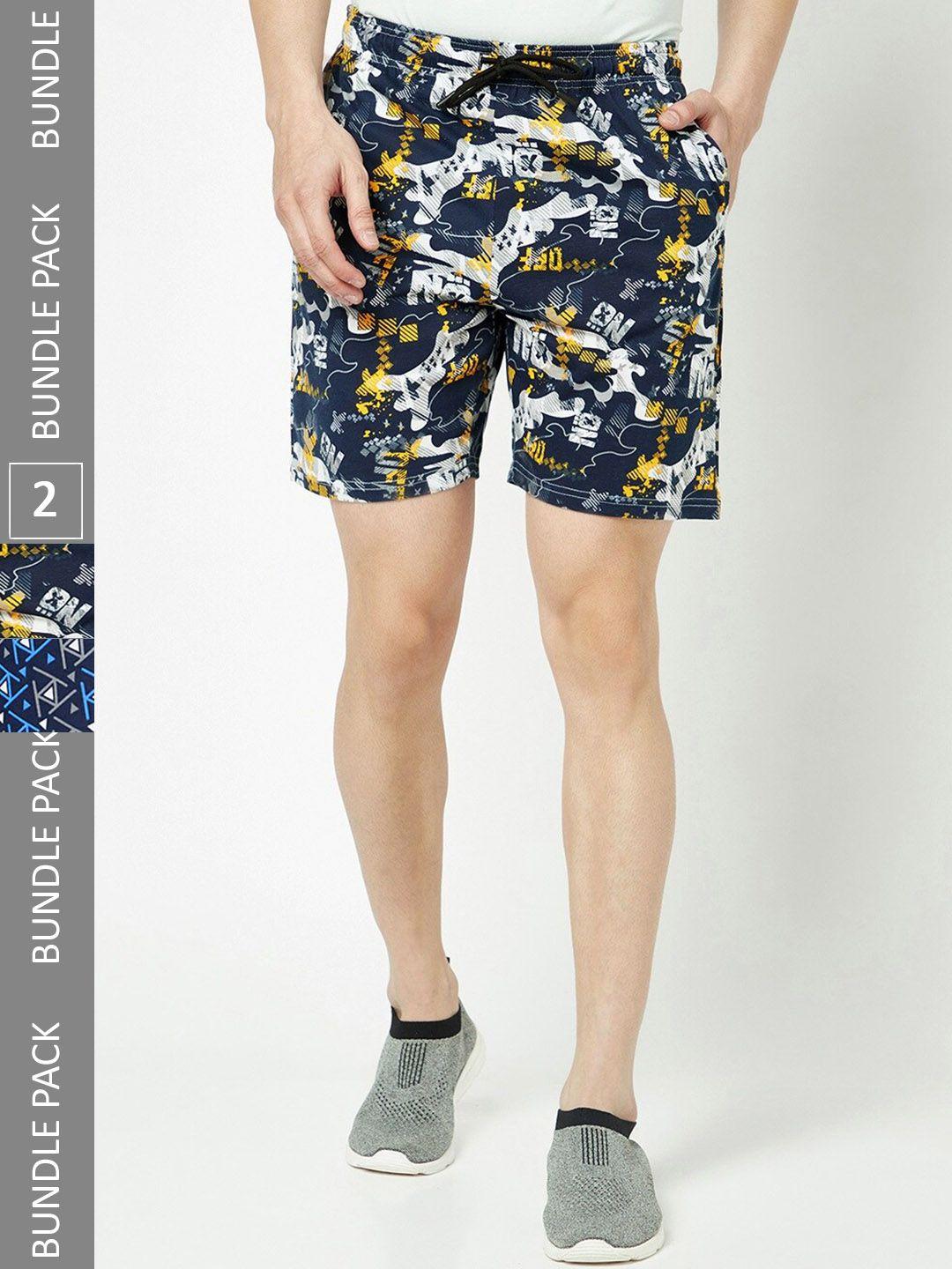 t.t. men pack of 2 abstract printed shorts