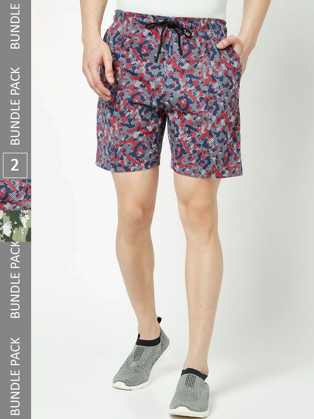 t.t. men pack of 2 abstract printed shorts