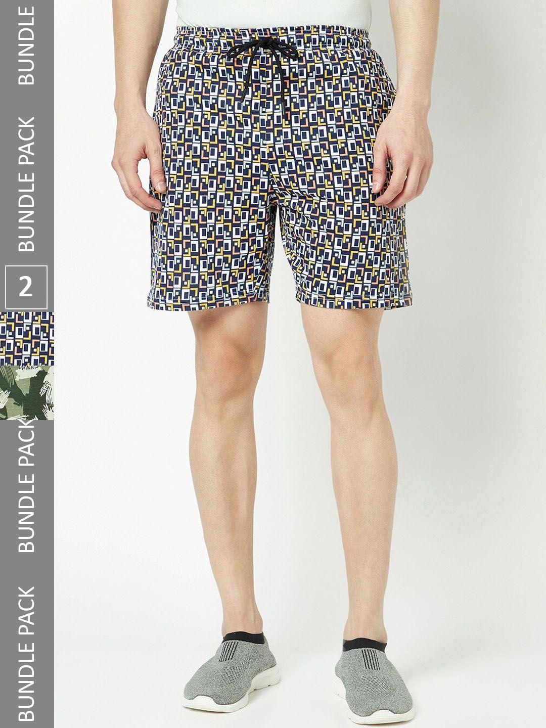 t.t. men pack of 2 printed shorts