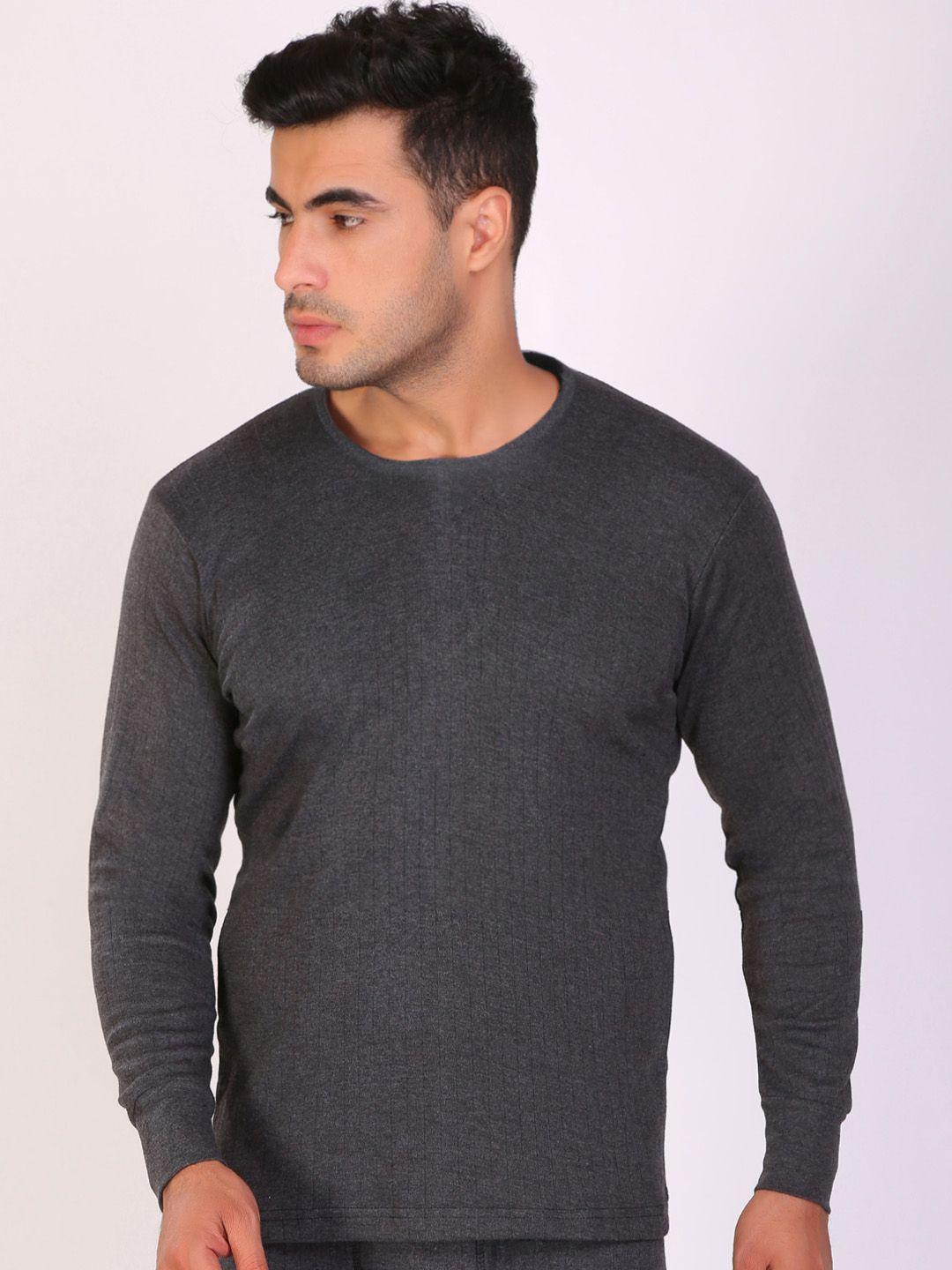 t.t. solid round neck slim fit thermal set