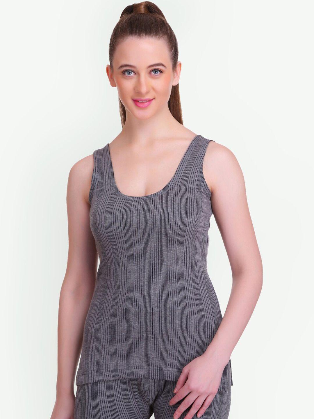 t.t. striped sleeveless thermal top with slip