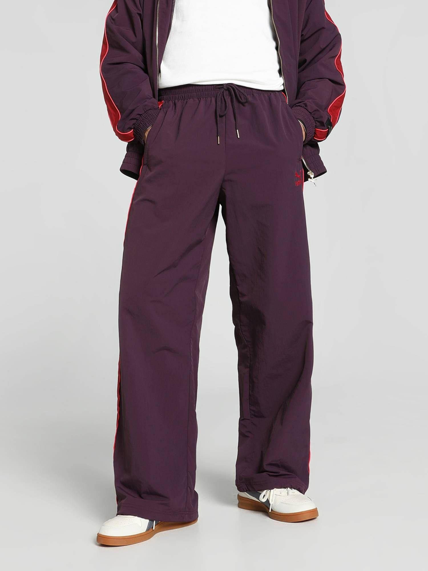 t7 play.paris. unisex purple trackpant