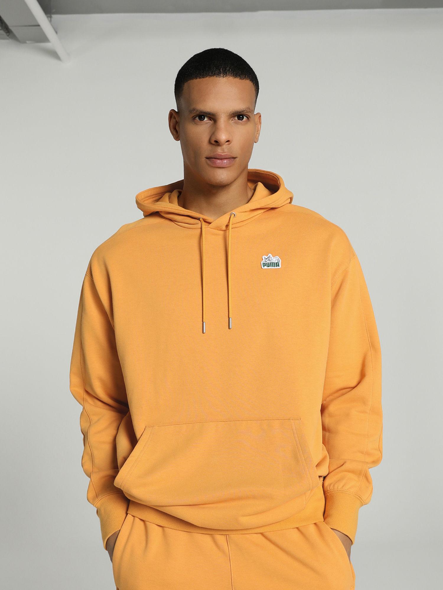 t7 super mens orange hoodie