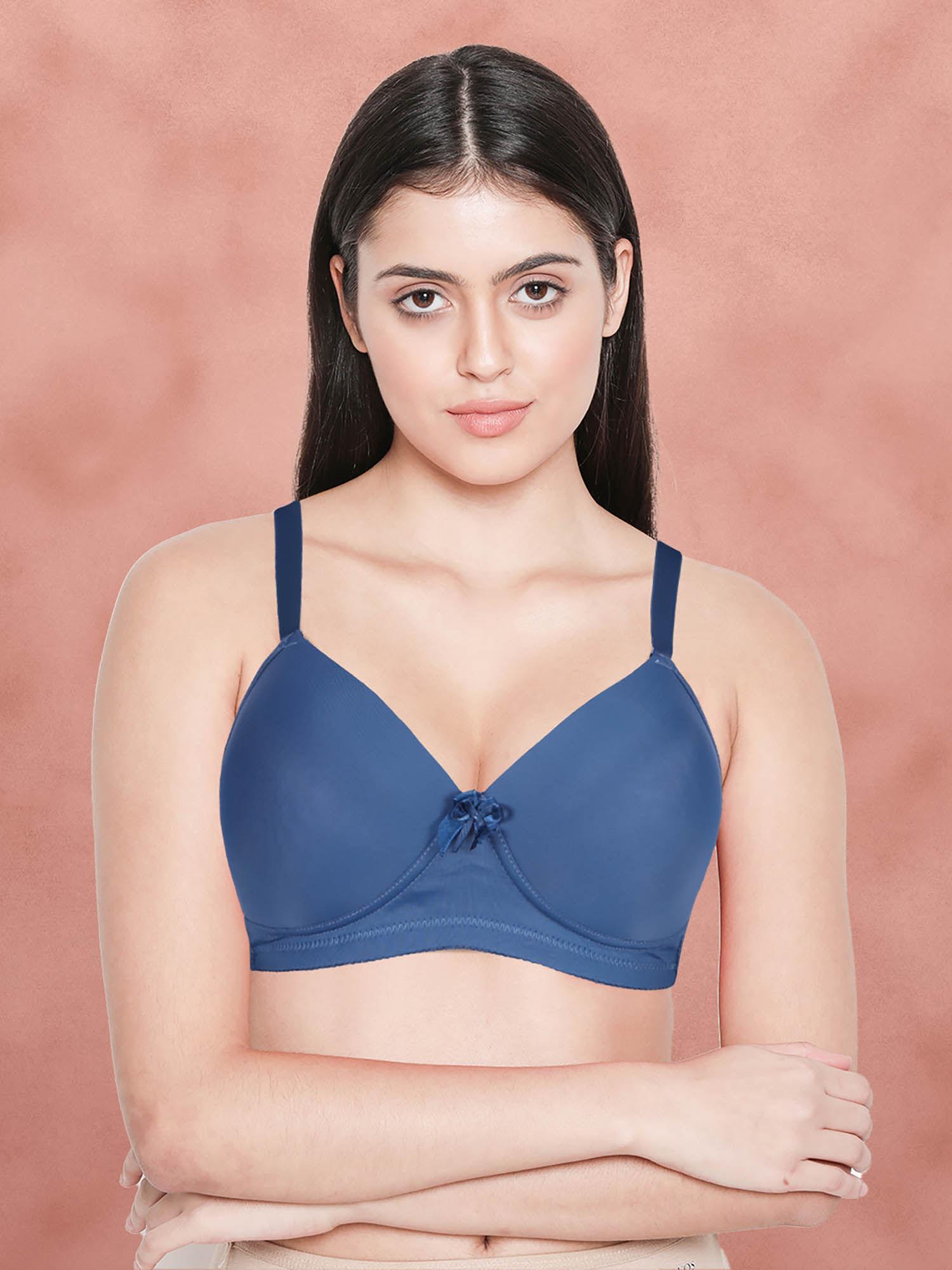 taabu by shyaway deja vu blue padded wirefree everyday t-shirt bra