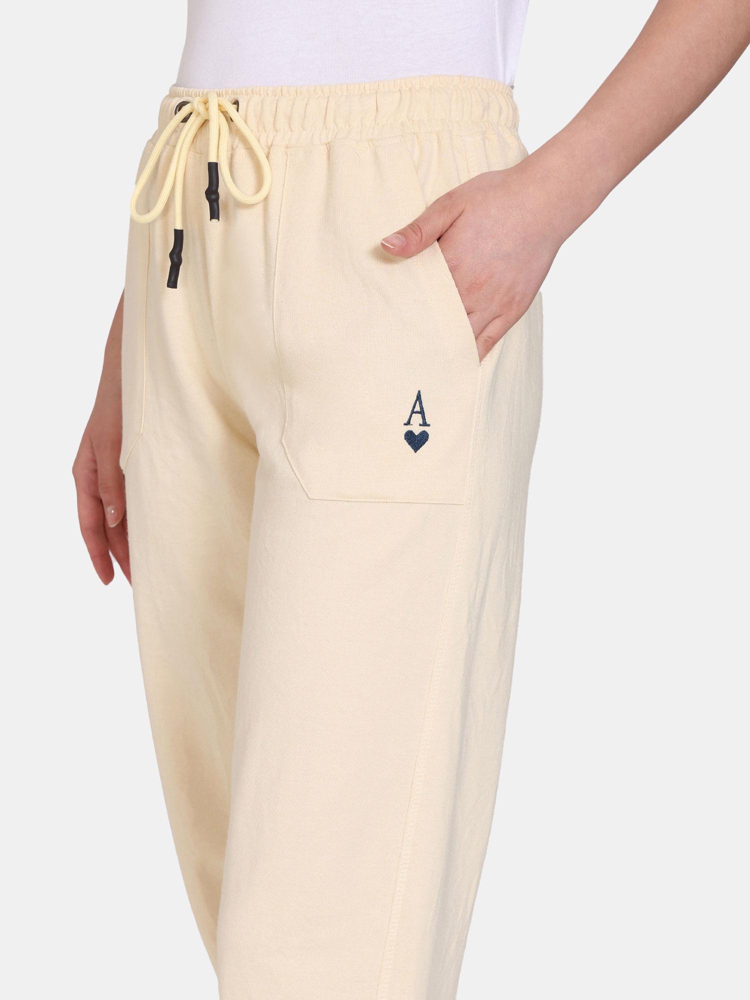 taash knit poly lounge pants - wood ash