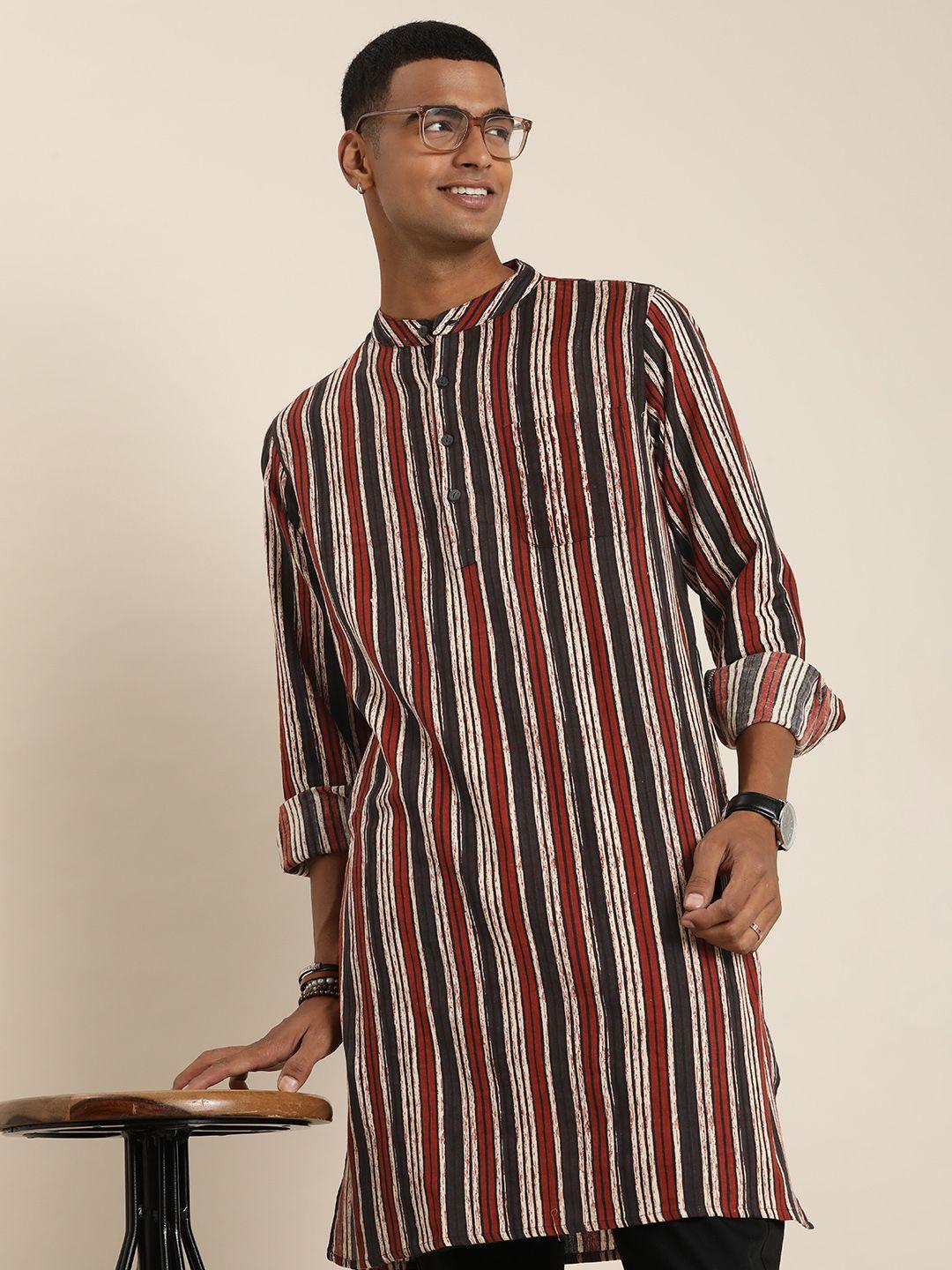 taavi bagru striped pure cotton kurta