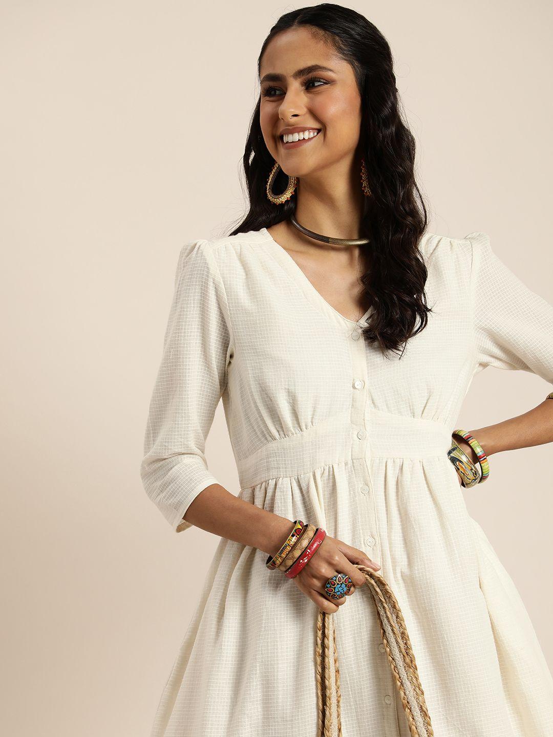 taavi cora pure cotton fit & flare dress