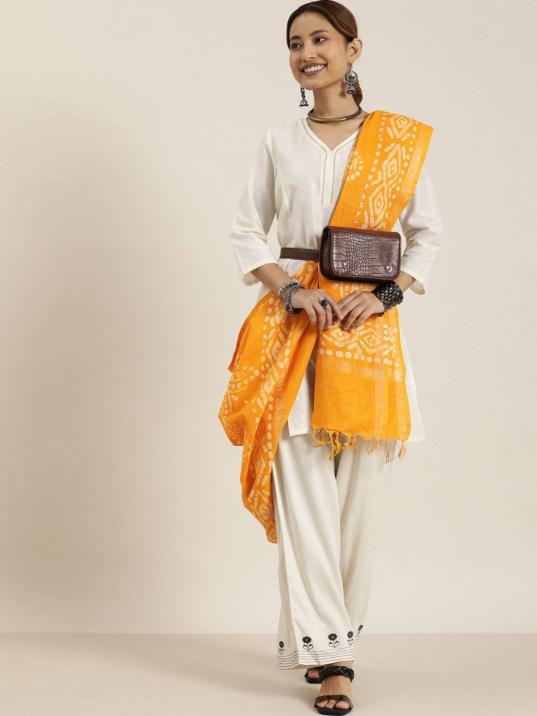 taavi ethnic motifs dyed pure cotton batik bhagalpuri handloom dupatta