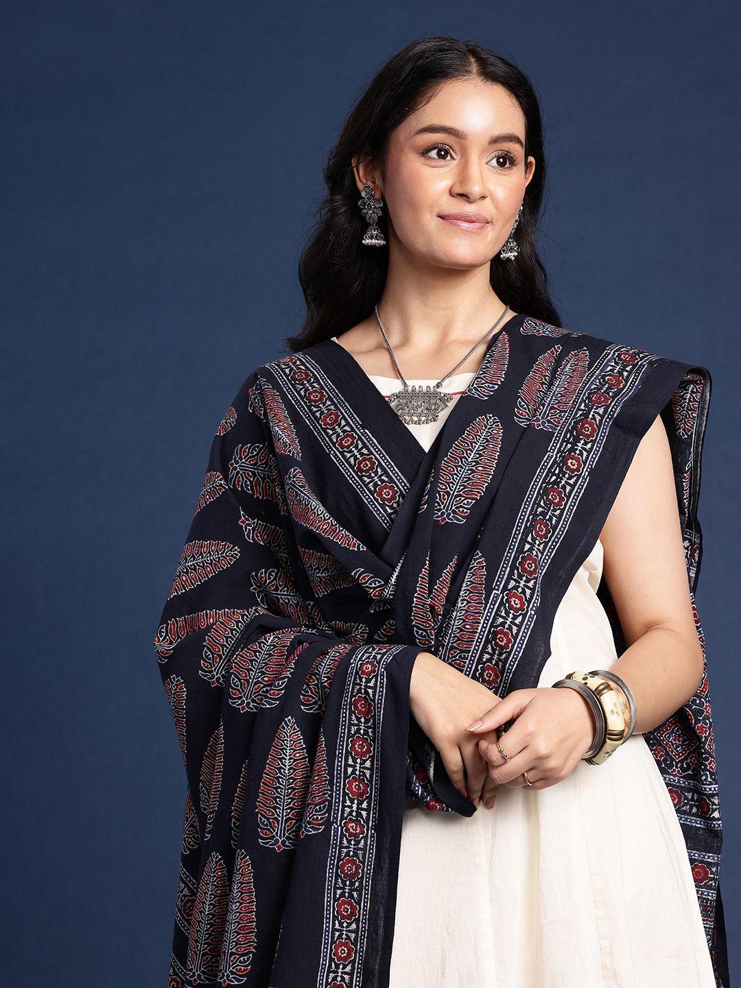 taavi ethnic motifs hand block print sustainable dupatta