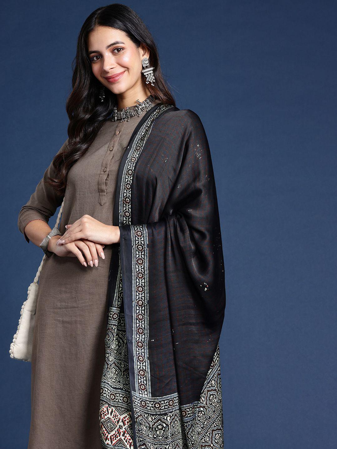 taavi ethnic motifs printed block print dupatta