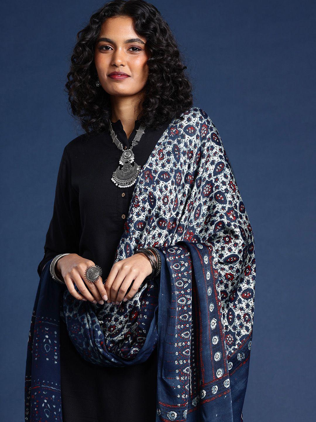 taavi ethnic motifs printed block print dupatta