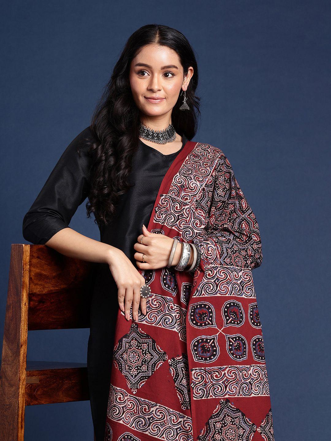 taavi ethnic motifs printed hand block print sustainable dupatta