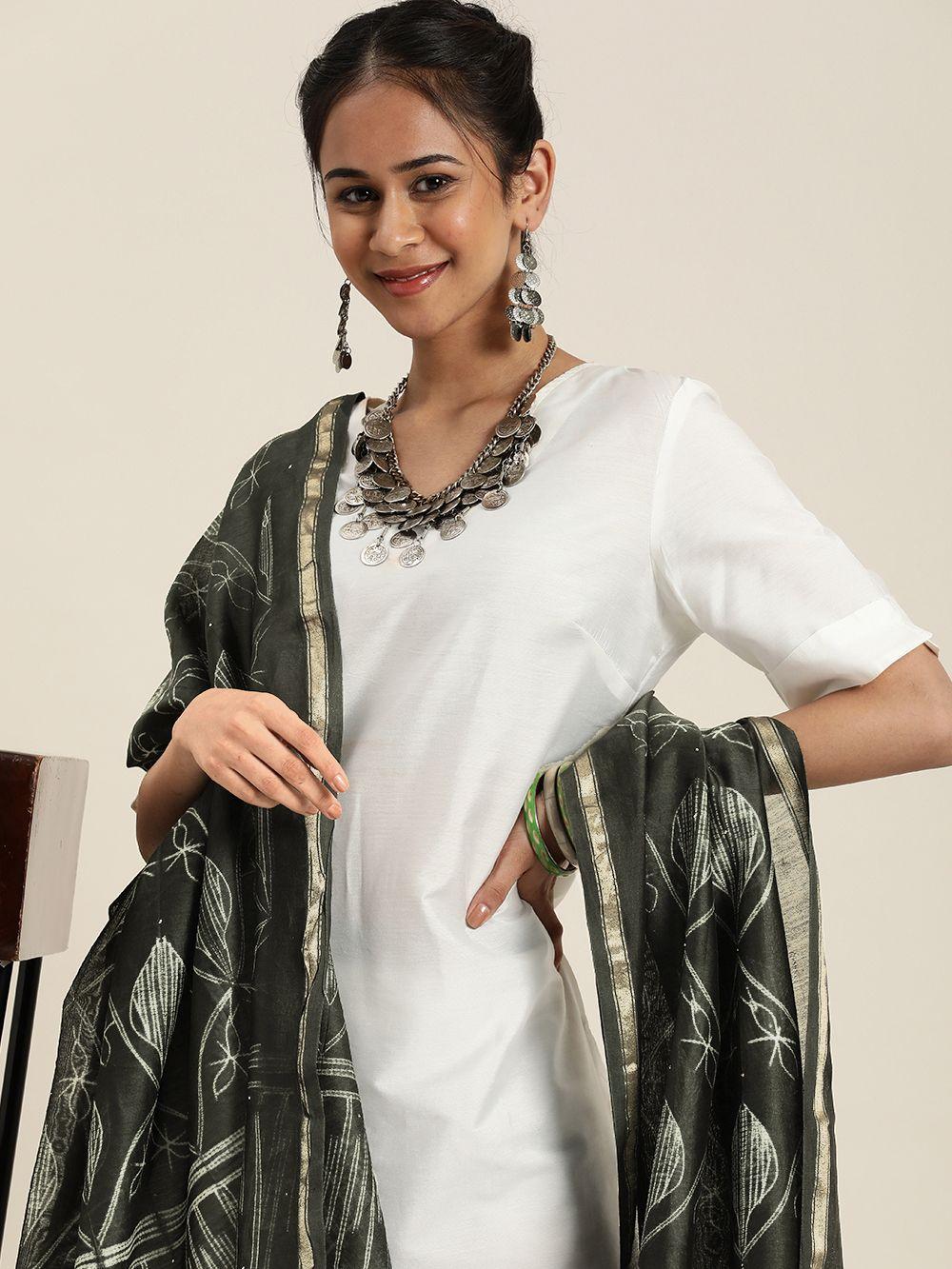 taavi ethnic motifs printed mukaish dupatta