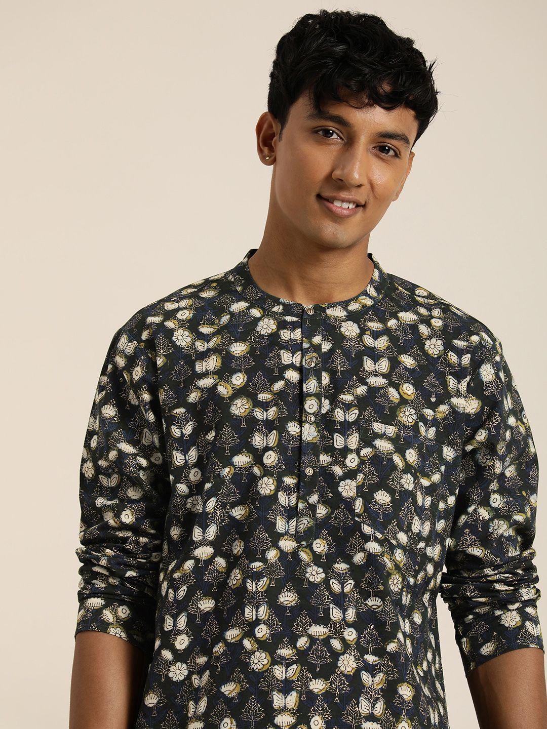 taavi indigo soiree floral printed kurta