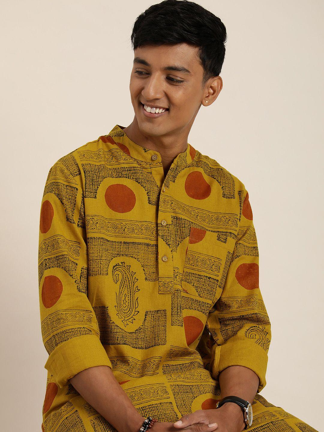 taavi men sanganeri ethnic motifs printed kurta