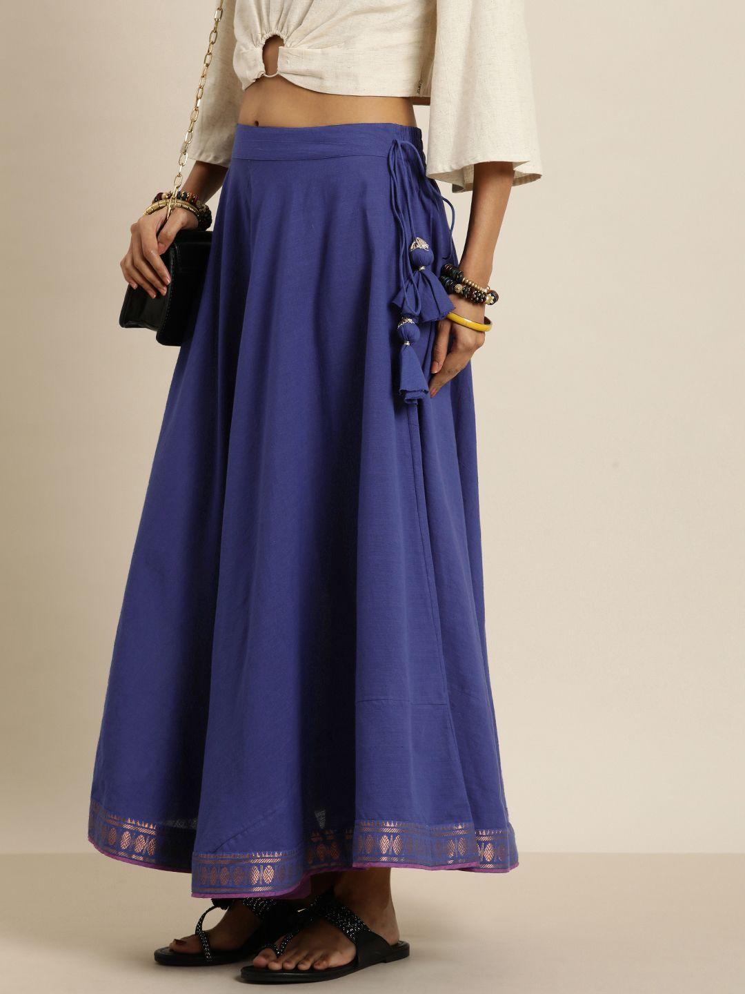 taavi nangri weaves pure cotton a-line maxi skirt