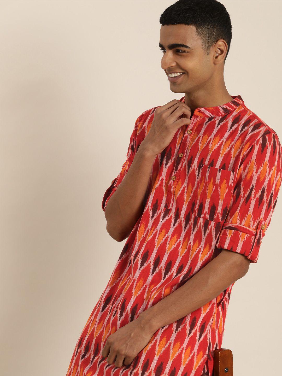 taavi printed ikat kurta with trousers