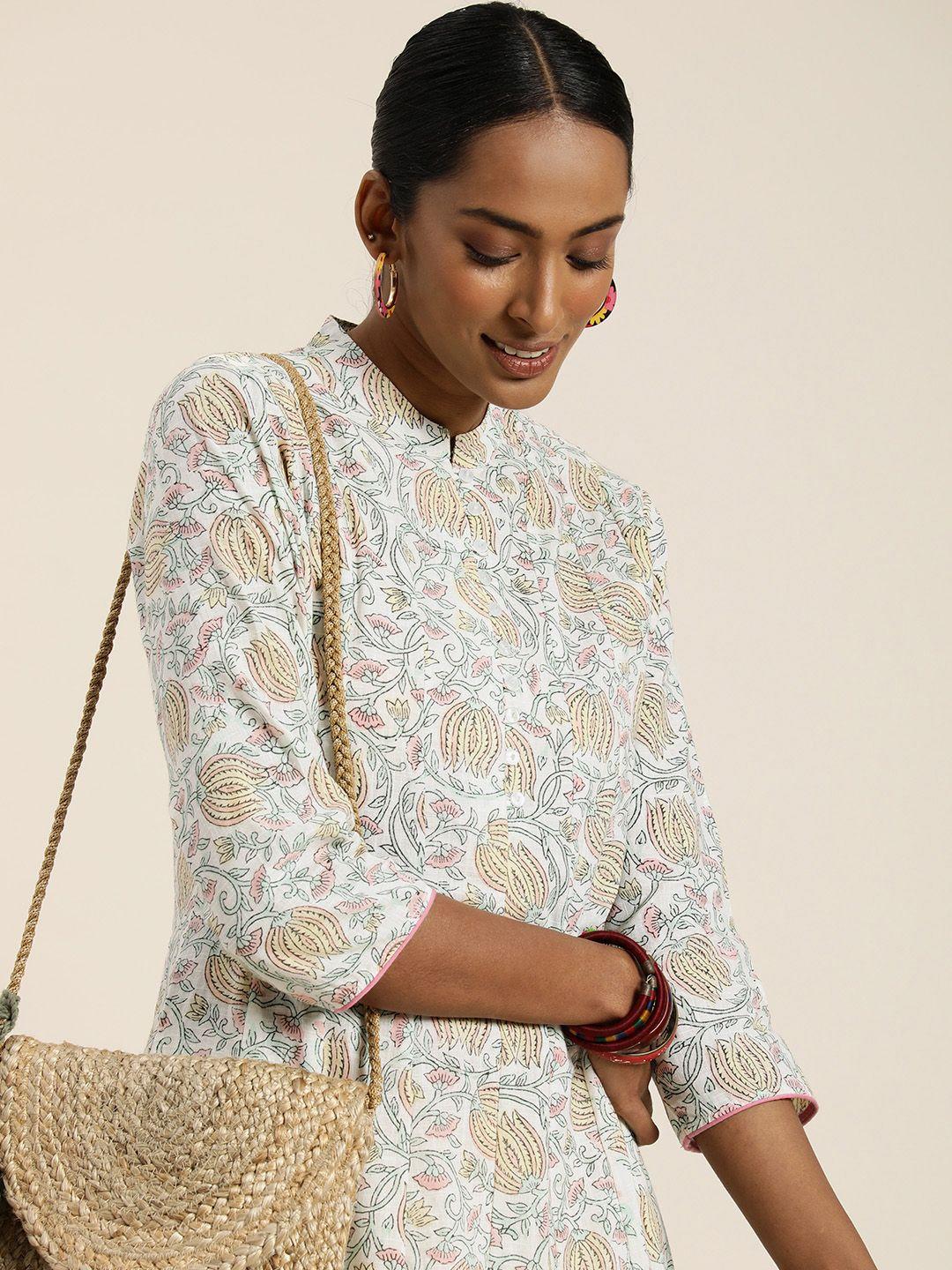 taavi sanganeri floral ethnic motifs printed kurta