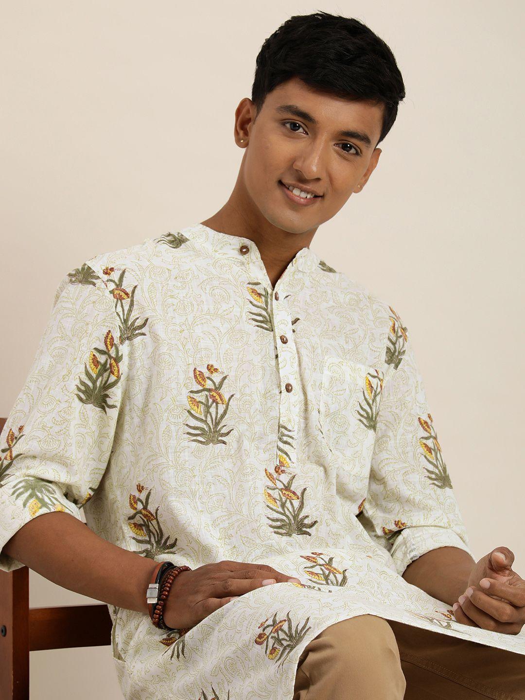 taavi sanganeri pure cotton floral printed kurta