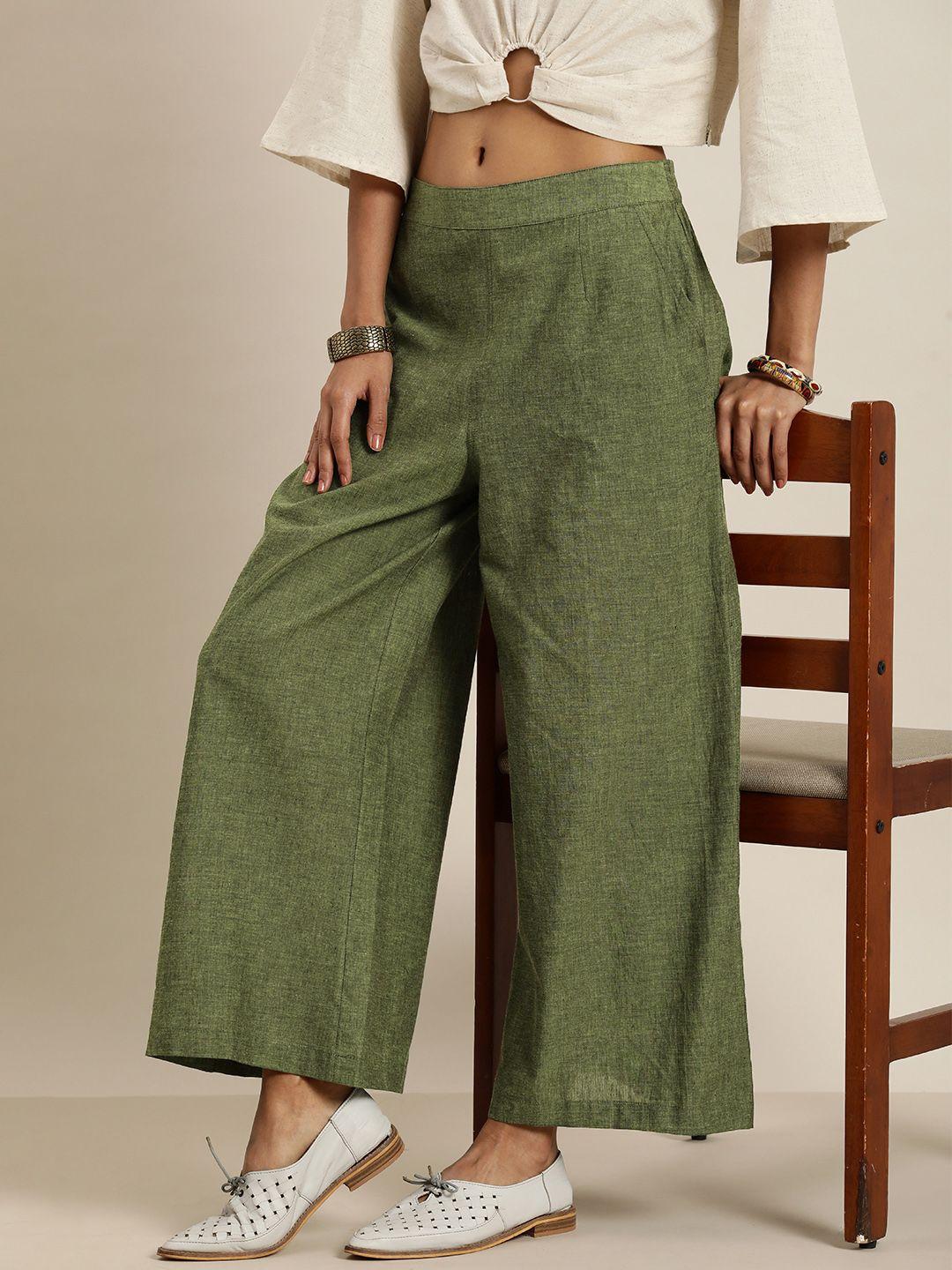 taavi women nagari weaves pure cotton parallel trousers