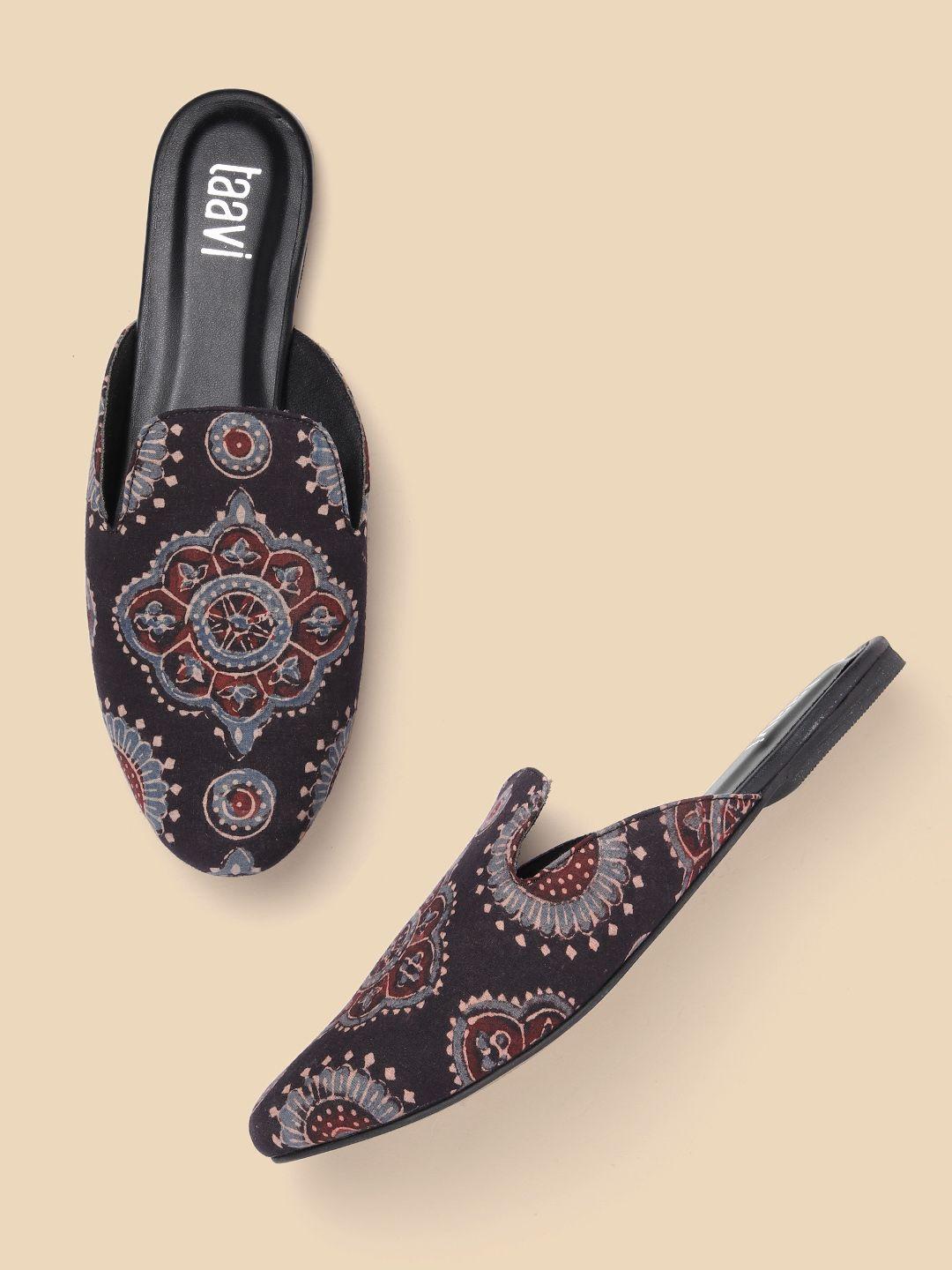 taavi women printed ethnic mules