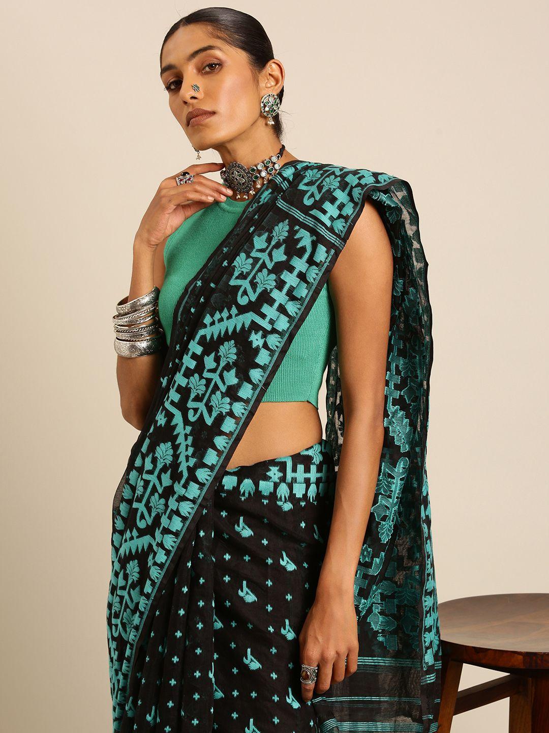 taavi woven design jamdani inspired woven legacy saree