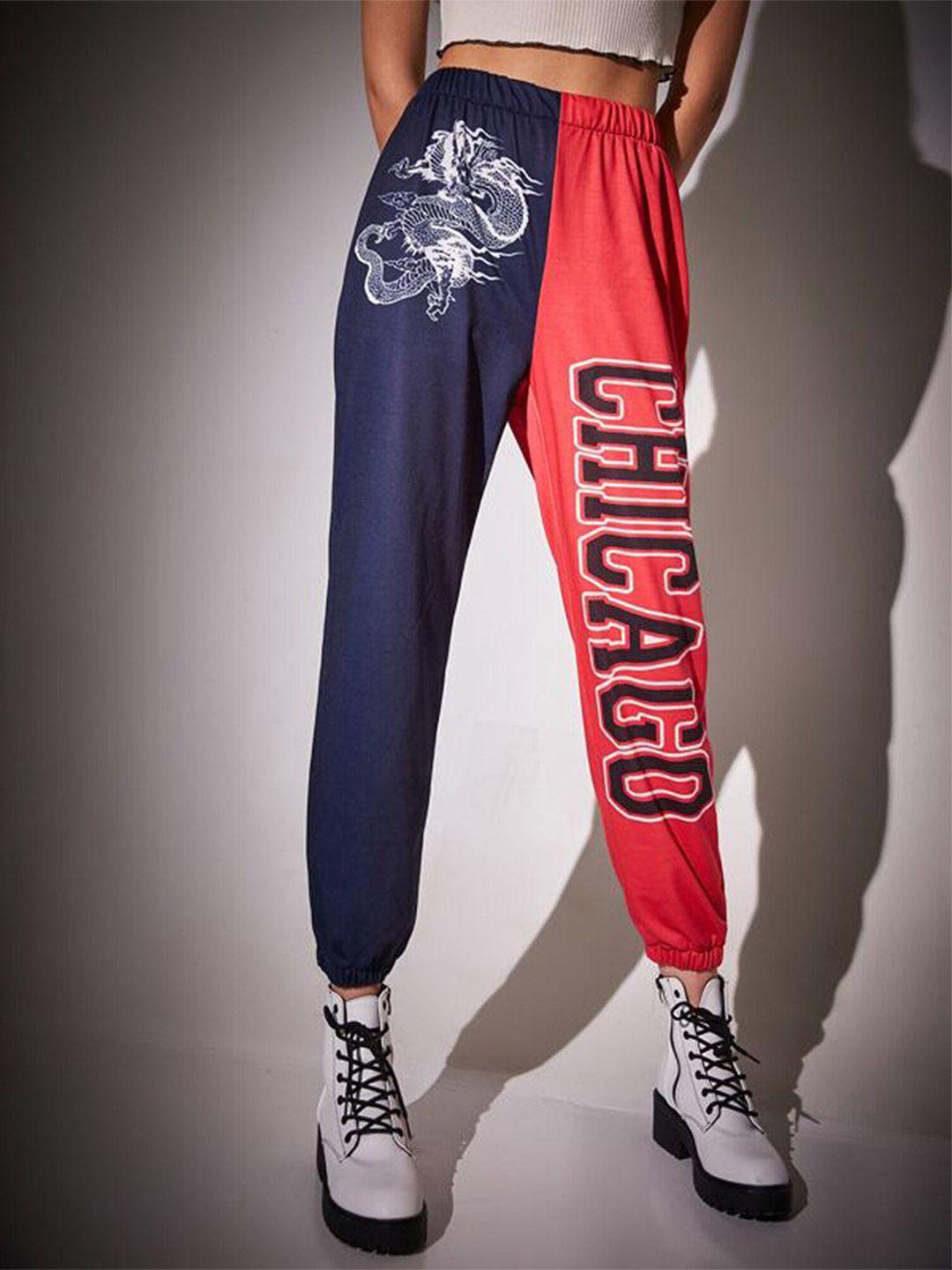 tabadtod women typography printed relaxed loose fit joggers