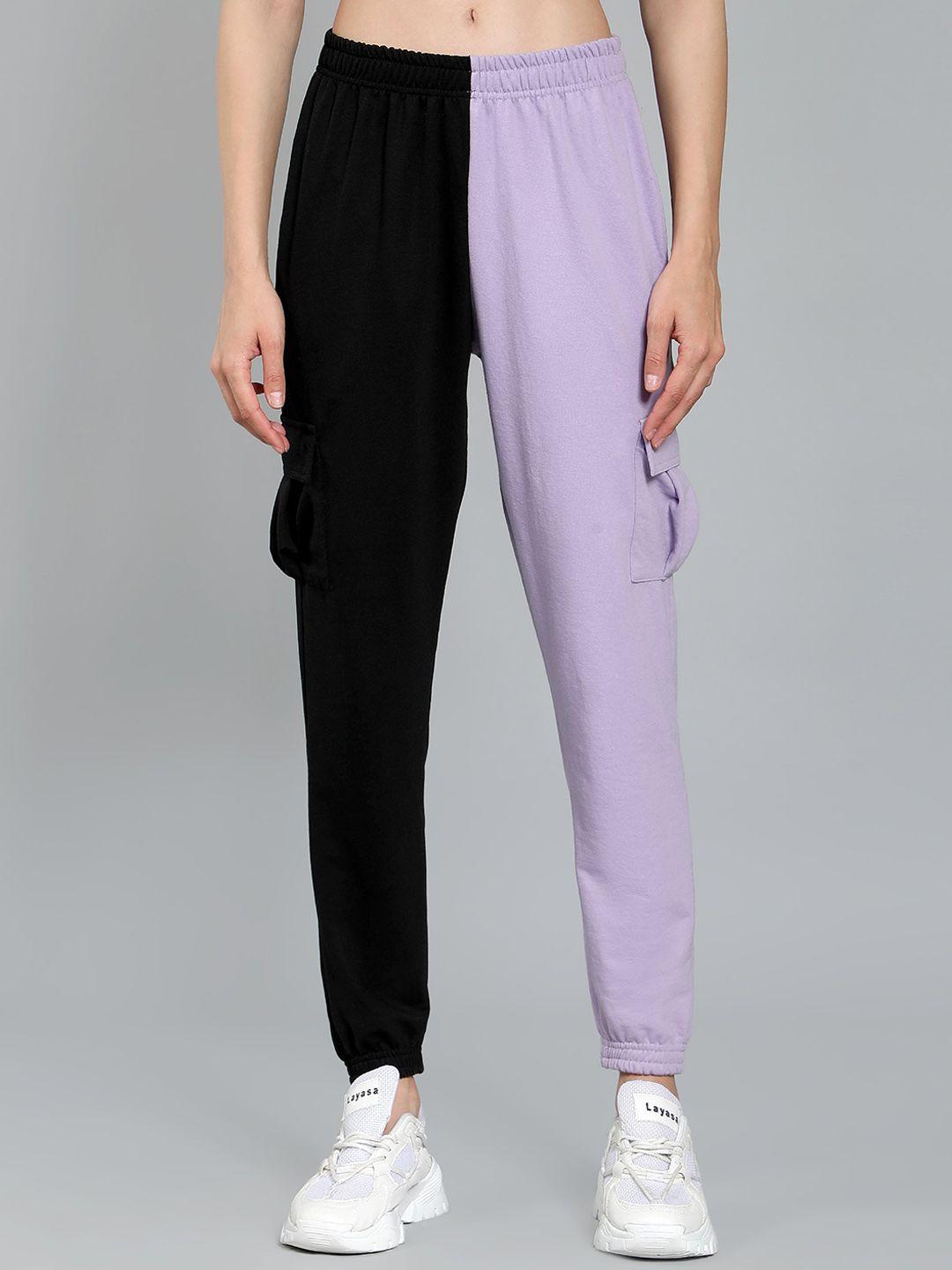 tabadtod women lavender relaxed loose fit trousers