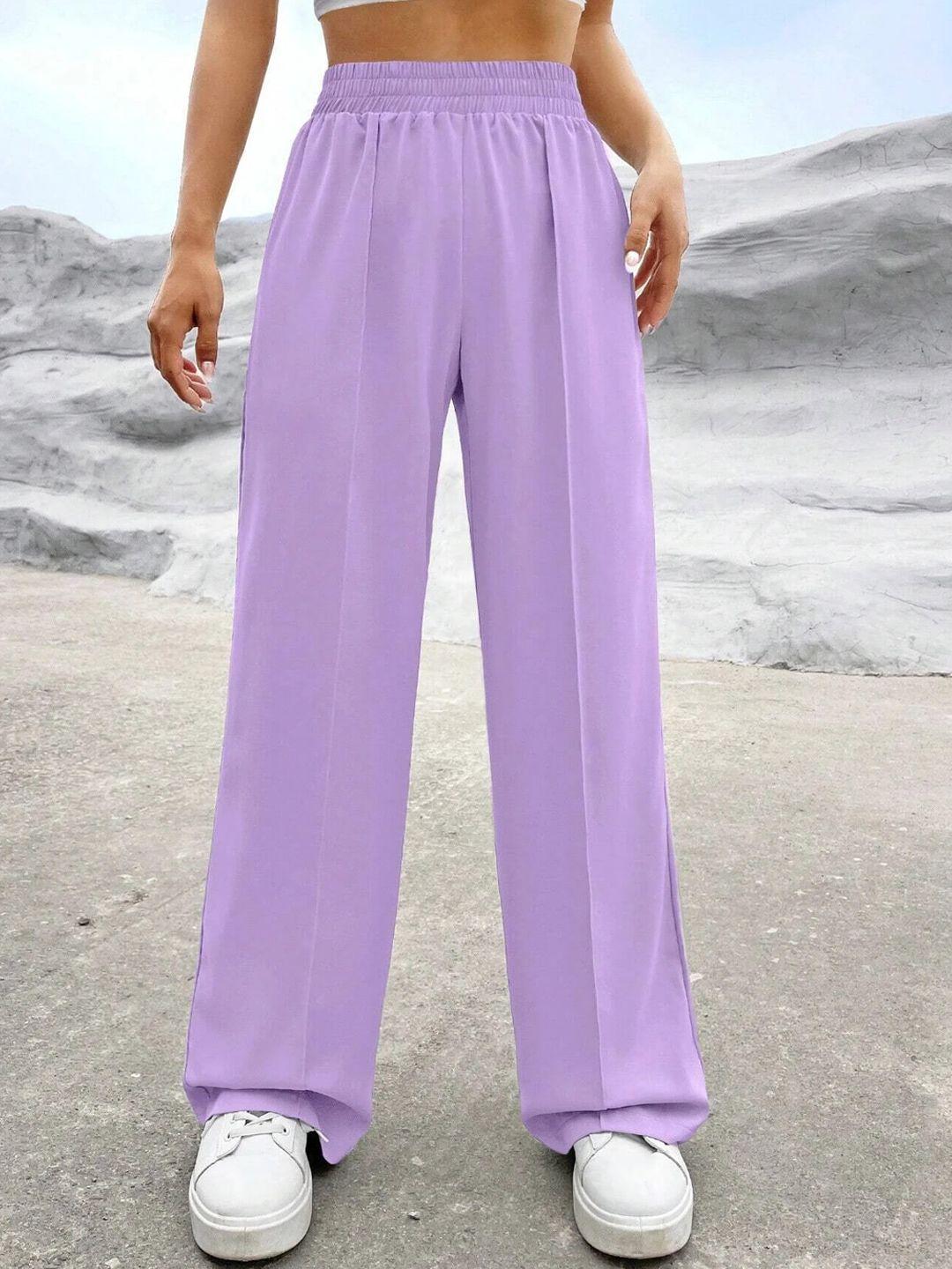 tabadtod women lavender relaxed trousers