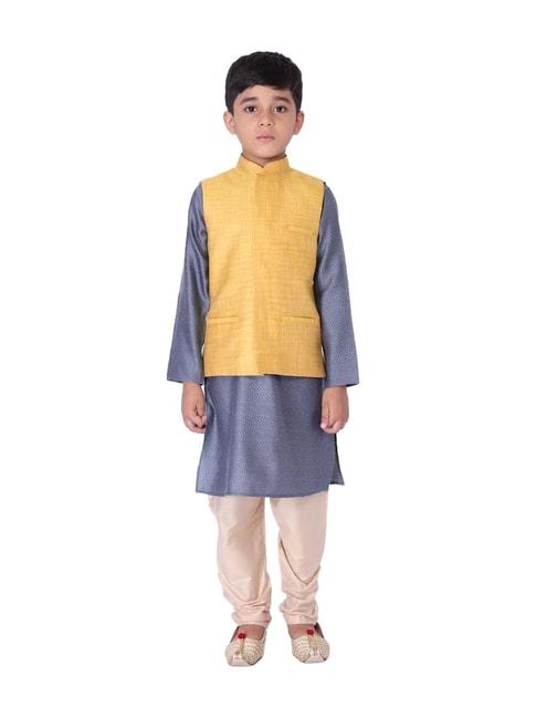 tabard ethnic kurta set with nehru jacket for kids