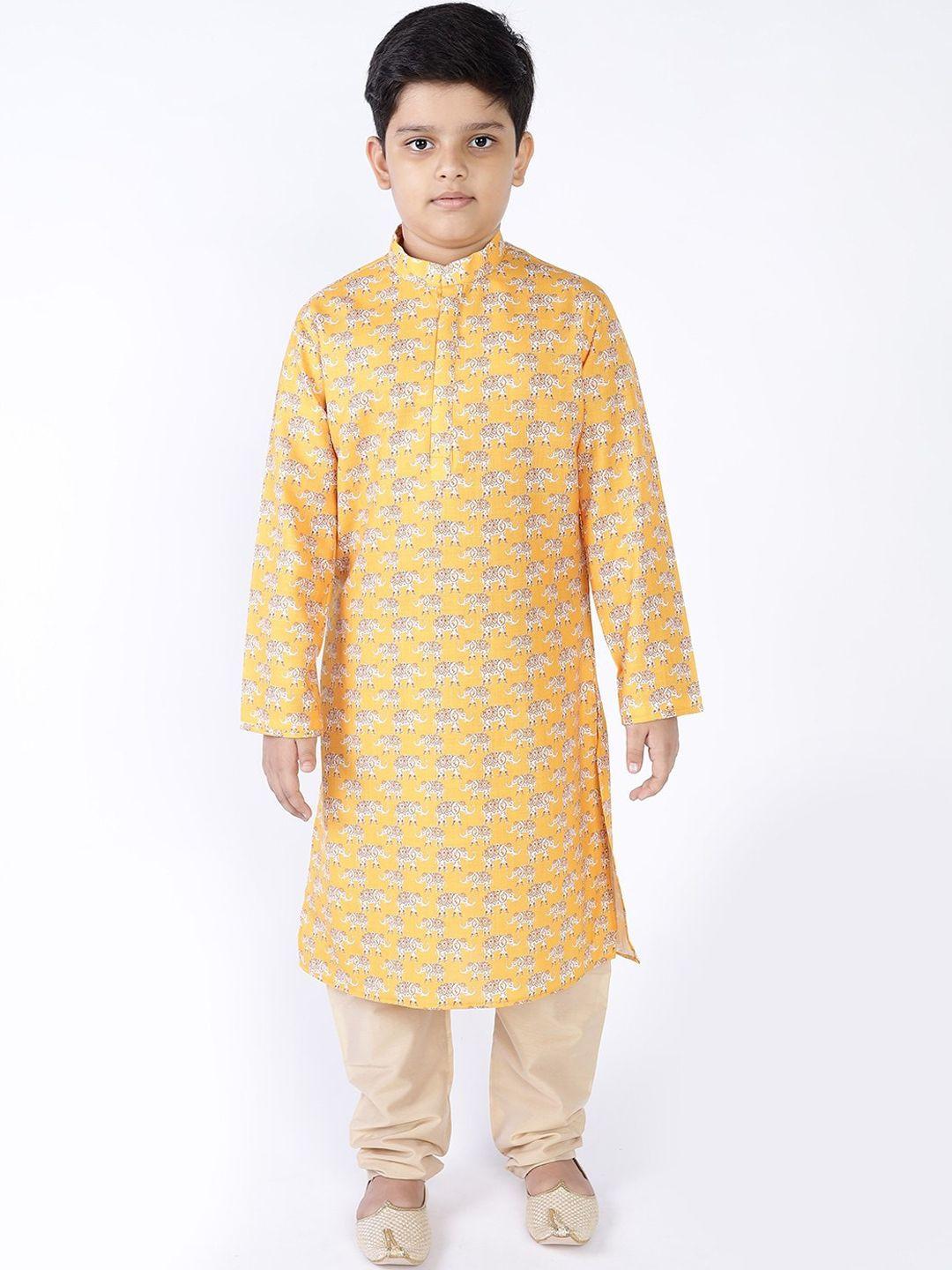 tabard ethnic motif printed mandarin collar pure cotton kurta