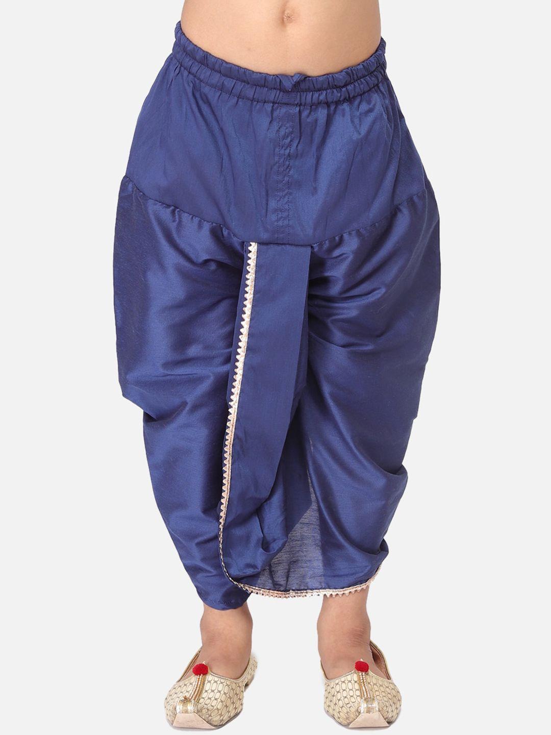 tabard boys blue solid dhoti pants