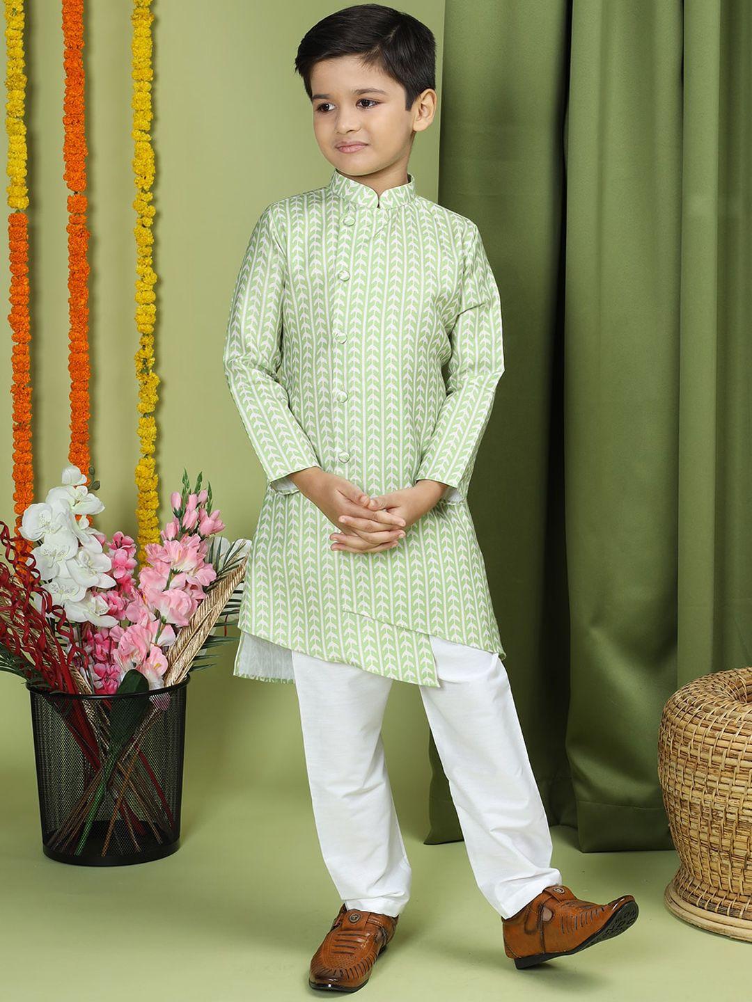 tabard boys striped pure cotton kurta with pyjamas