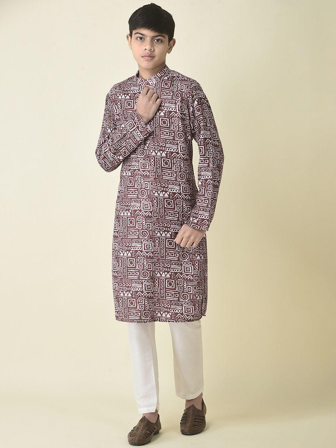 tabard boys tribal printed cotton kurta