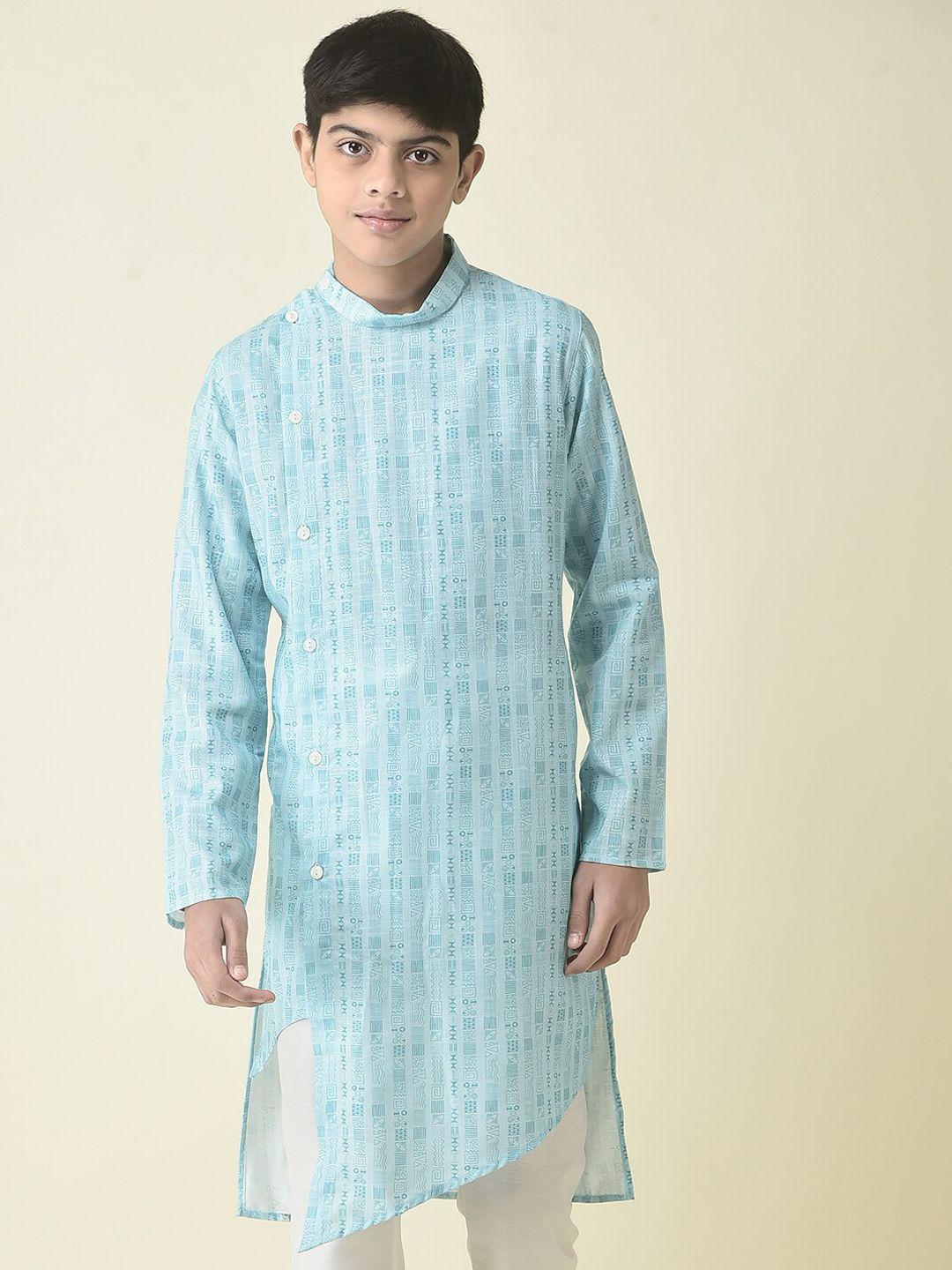 tabard boys tribal striped cotton kurta