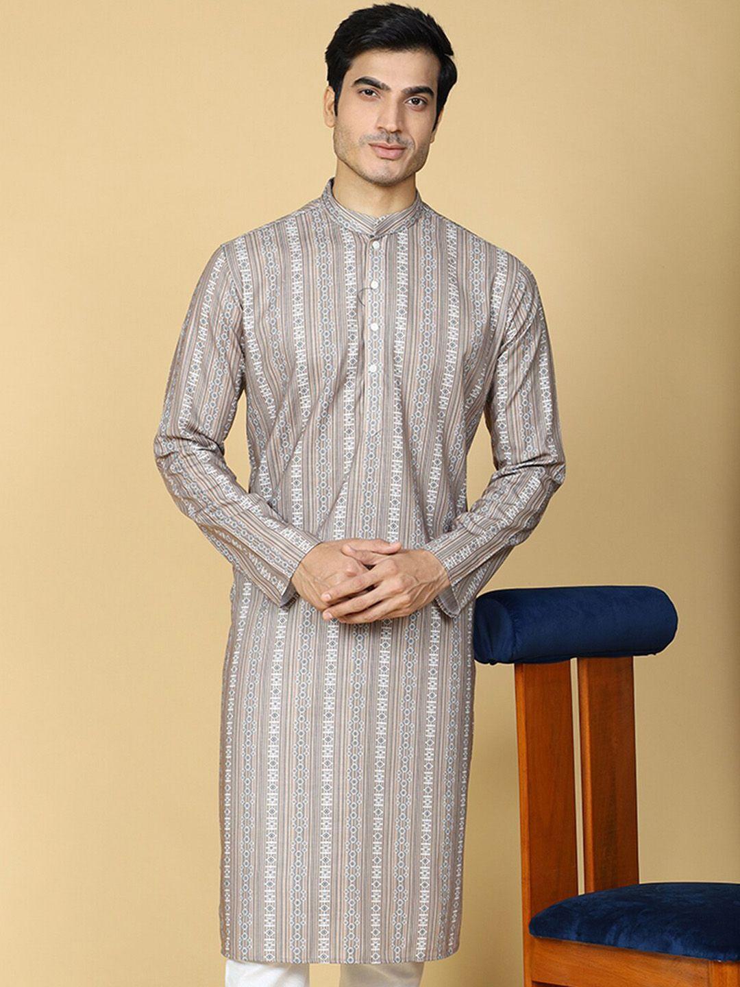 tabard ethnic motifs mandarin collar cotton kurta